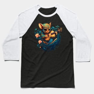 Tarsier Playing Violin Baseball T-Shirt